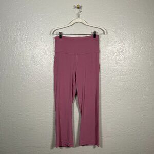 Lululemon Women 8 Pink Dark Oxide Groove Super High Rise Crop 23" Nulu Pocket